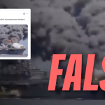 (Video) Portaviones USS Abraham Lincoln quemándose tras bombardeo iraní: #Falso